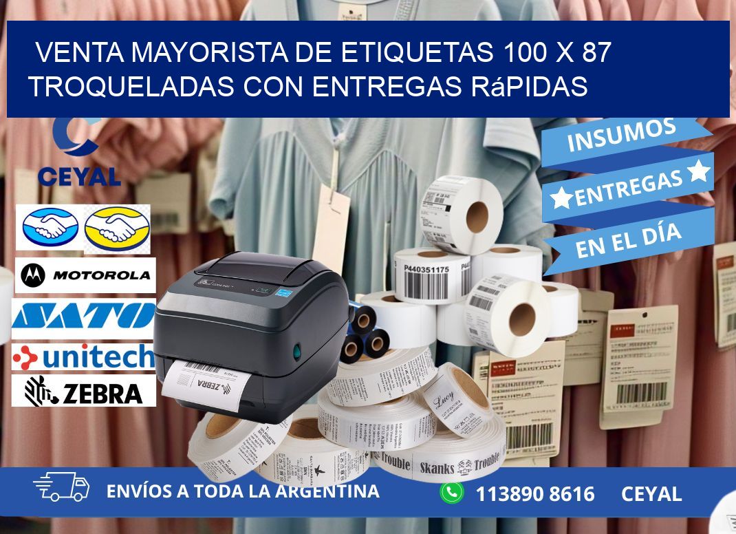 Venta mayorista de etiquetas 100 x 87 troqueladas con entregas rápidas