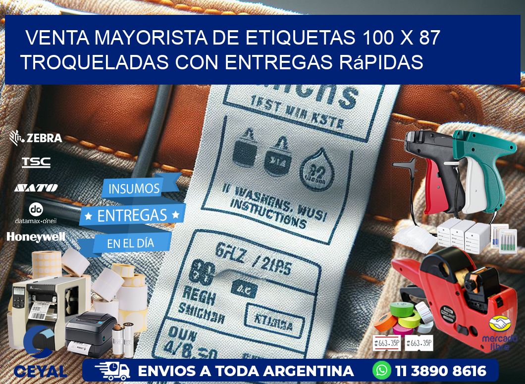 Venta mayorista de etiquetas 100 x 87 troqueladas con entregas rápidas