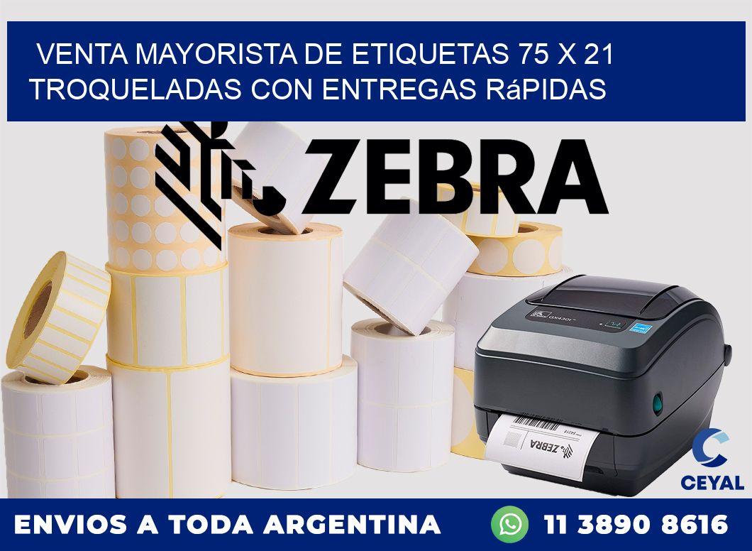 Venta mayorista de etiquetas 75 x 21 troqueladas con entregas rápidas