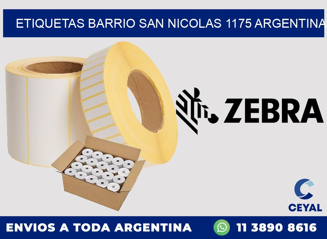 etiquetas barrio san nicolas 1175 argentina