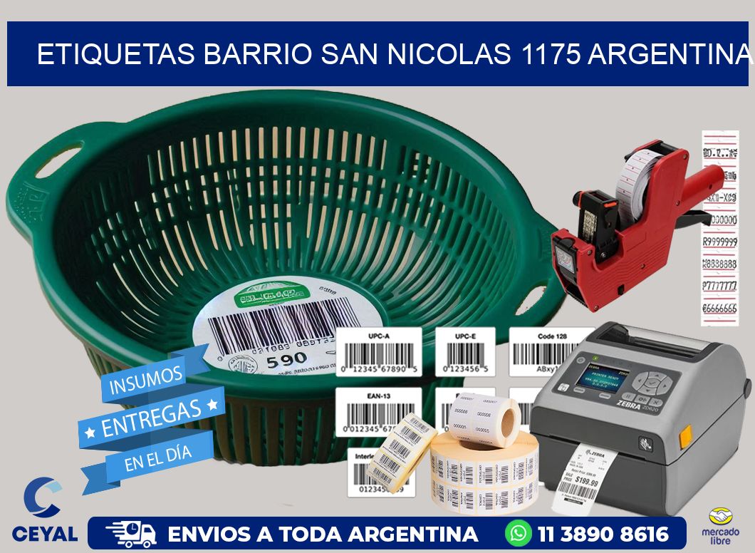 etiquetas barrio san nicolas 1175 argentina
