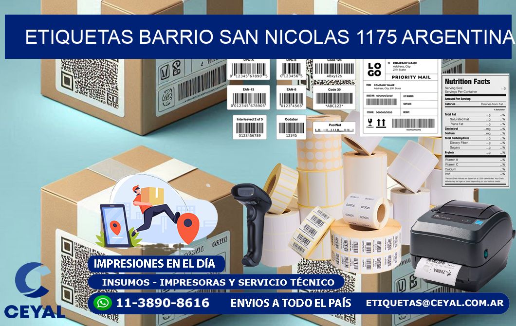 etiquetas barrio san nicolas 1175 argentina