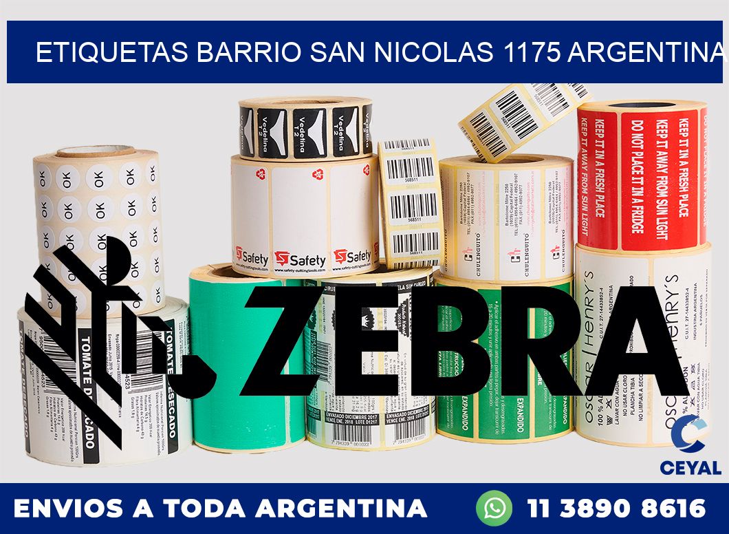 etiquetas barrio san nicolas 1175 argentina