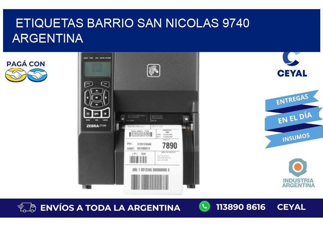 etiquetas barrio san nicolas 9740 argentina