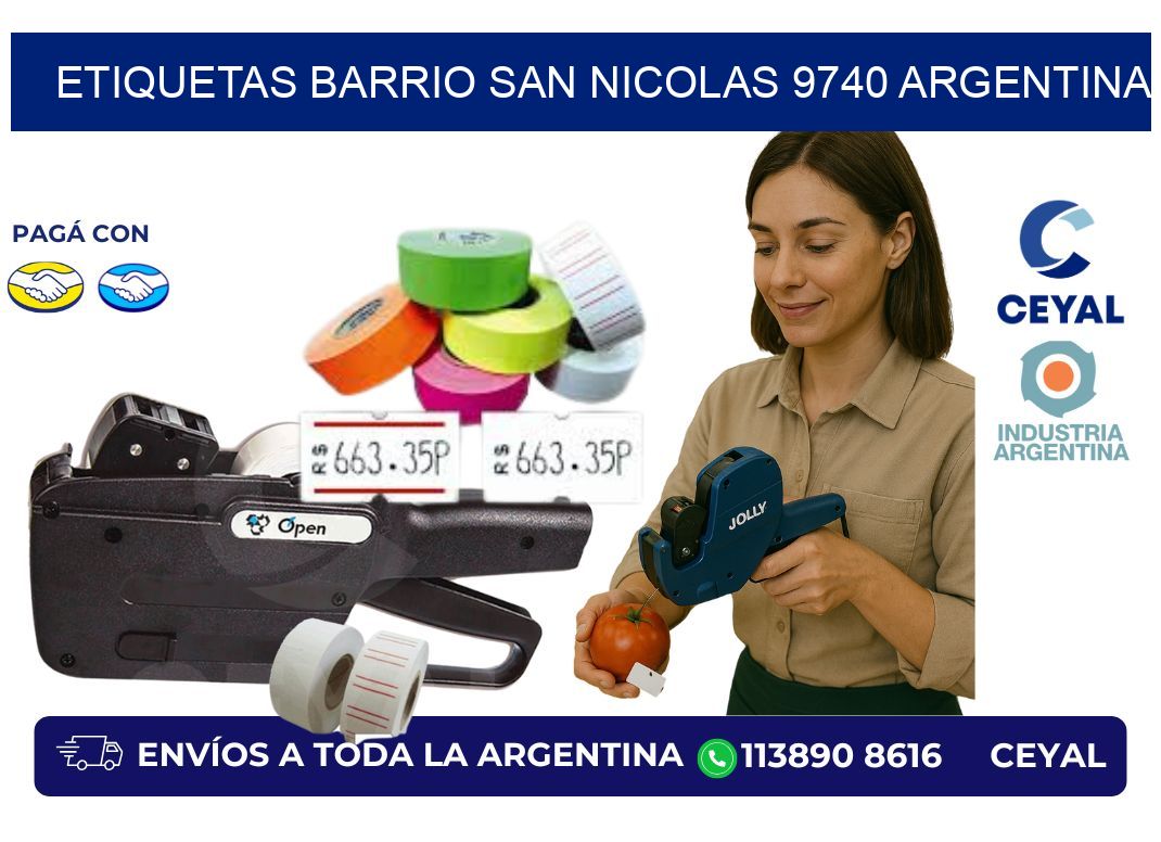 etiquetas barrio san nicolas 9740 argentina