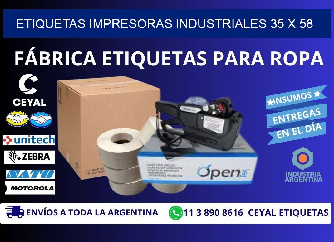 etiquetas impresoras industriales 35 x 58