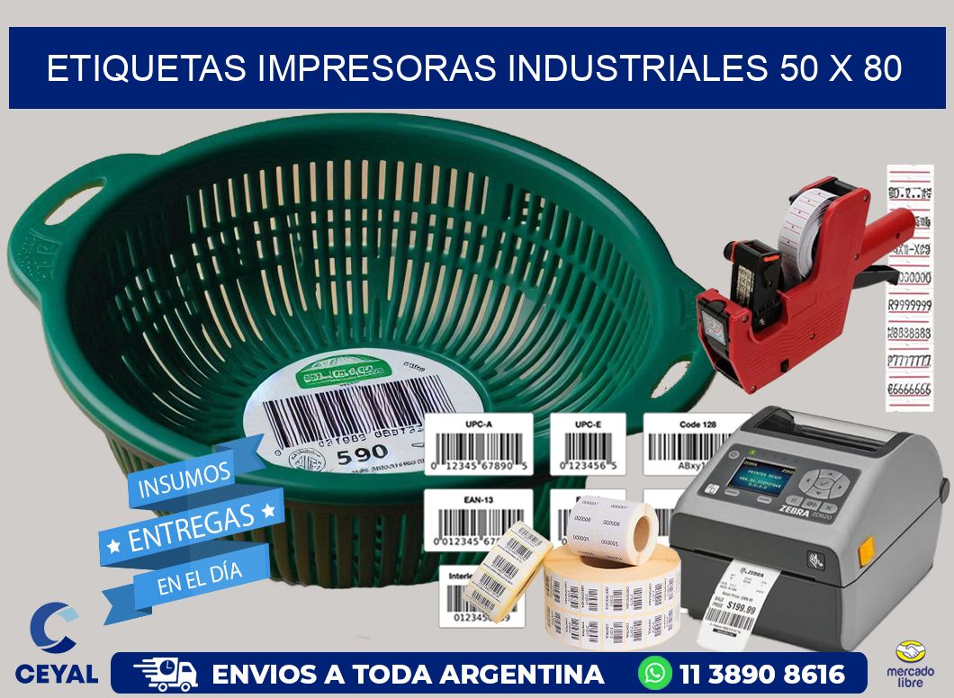 etiquetas impresoras industriales 50 x 80