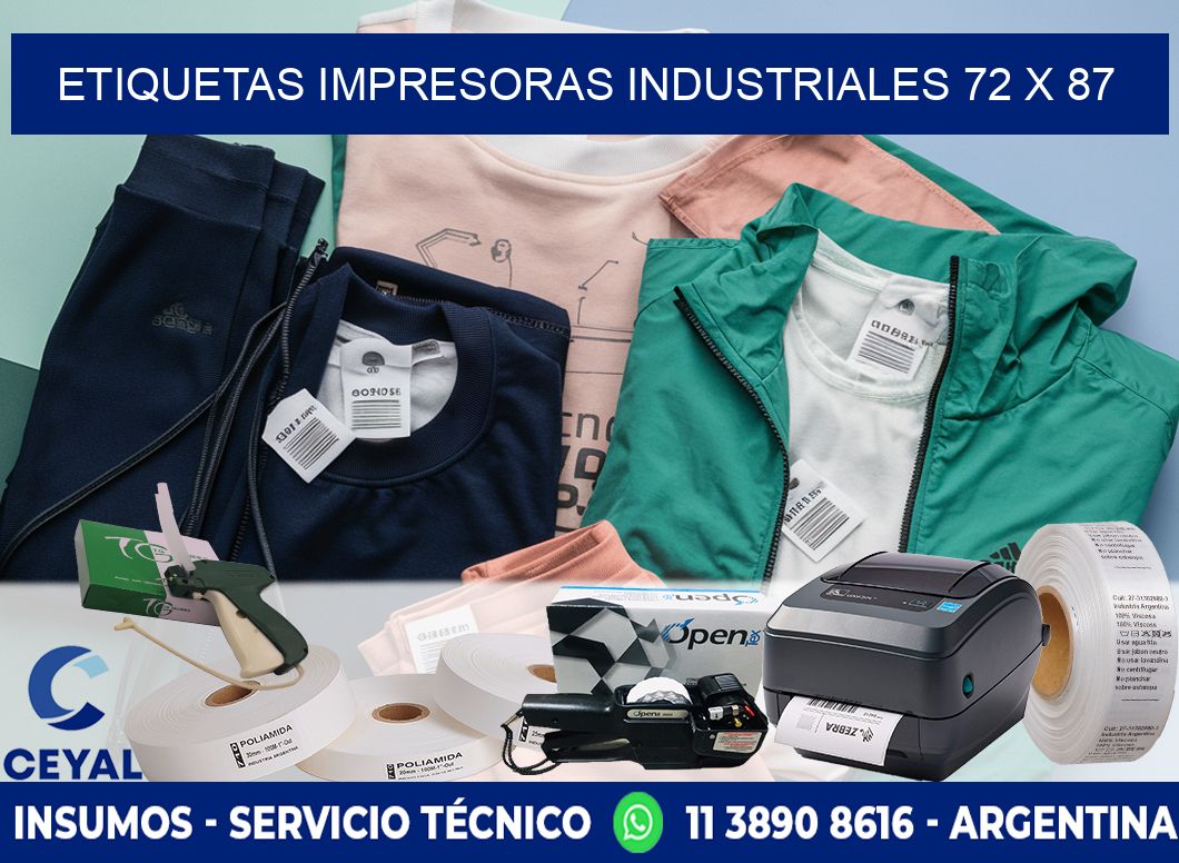 etiquetas impresoras industriales 72 x 87