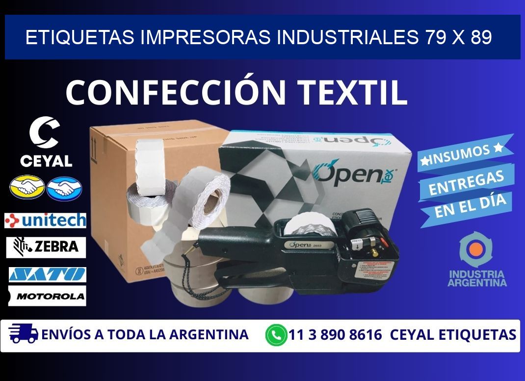 etiquetas impresoras industriales 79 x 89