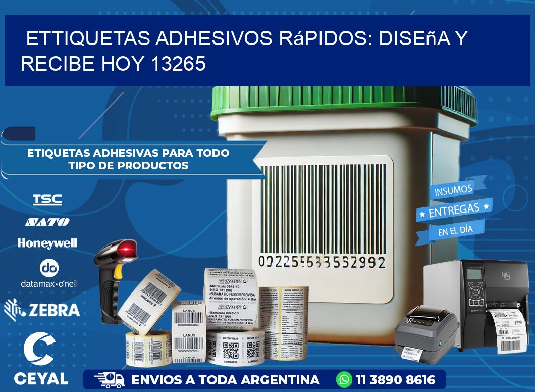ettiquetas Adhesivos Rápidos: Diseña y Recibe Hoy 13265