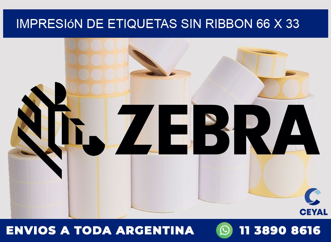 impresión de etiquetas sin ribbon 66 x 33