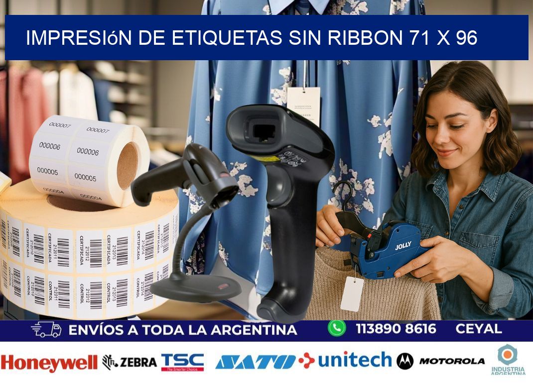 impresión de etiquetas sin ribbon 71 x 96