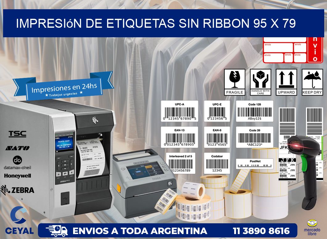impresión de etiquetas sin ribbon 95 x 79