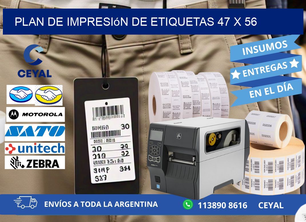 plan de impresión de etiquetas 47 x 56