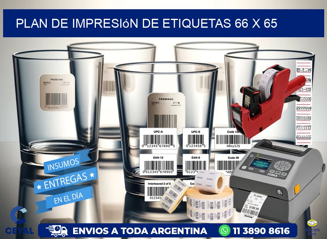 plan de impresión de etiquetas 66 x 65
