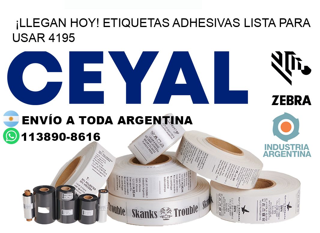 ¡Llegan Hoy! Etiquetas Adhesivas Lista para Usar 4195