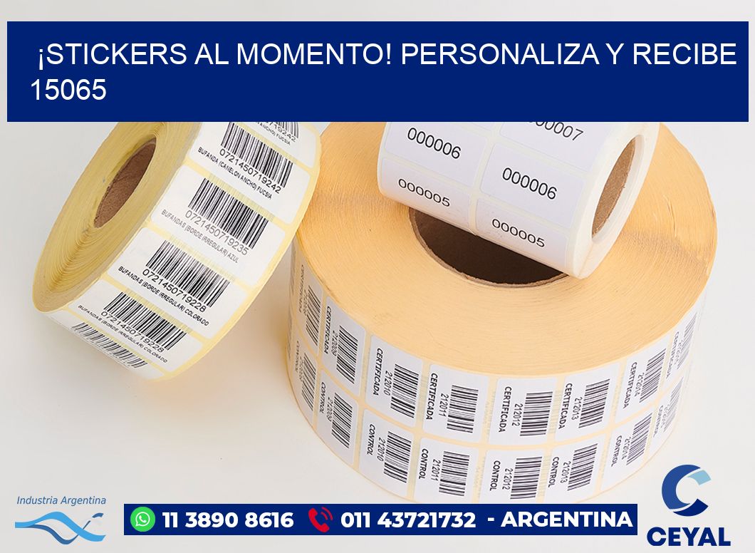¡Stickers al Momento! Personaliza y Recibe 15065
