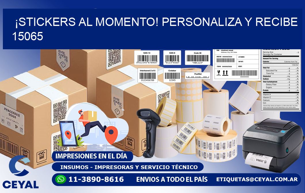 ¡Stickers al Momento! Personaliza y Recibe 15065