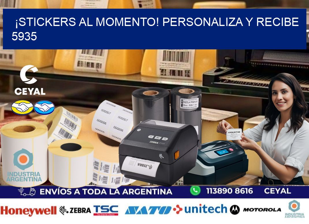 ¡Stickers al Momento! Personaliza y Recibe 5935