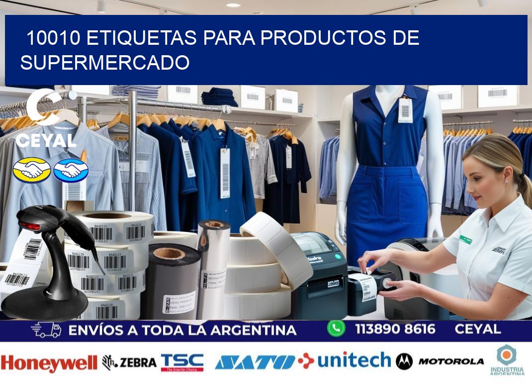 10010 Etiquetas para productos de supermercado