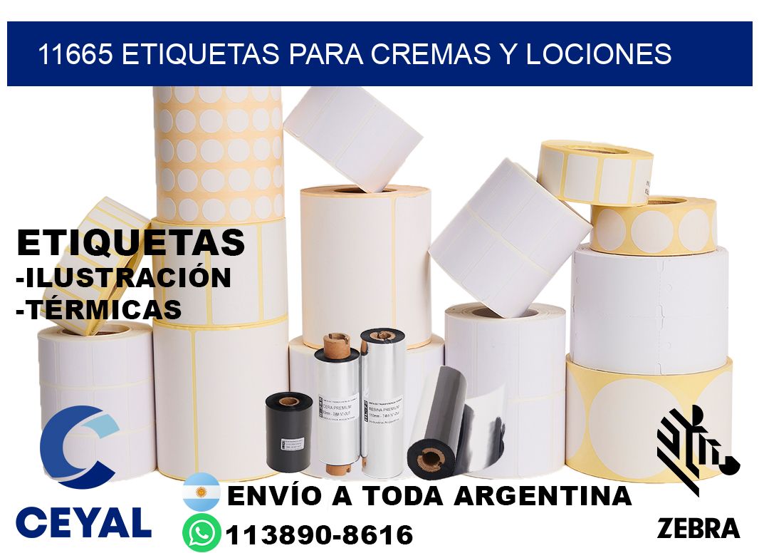 11665 Etiquetas para cremas y lociones