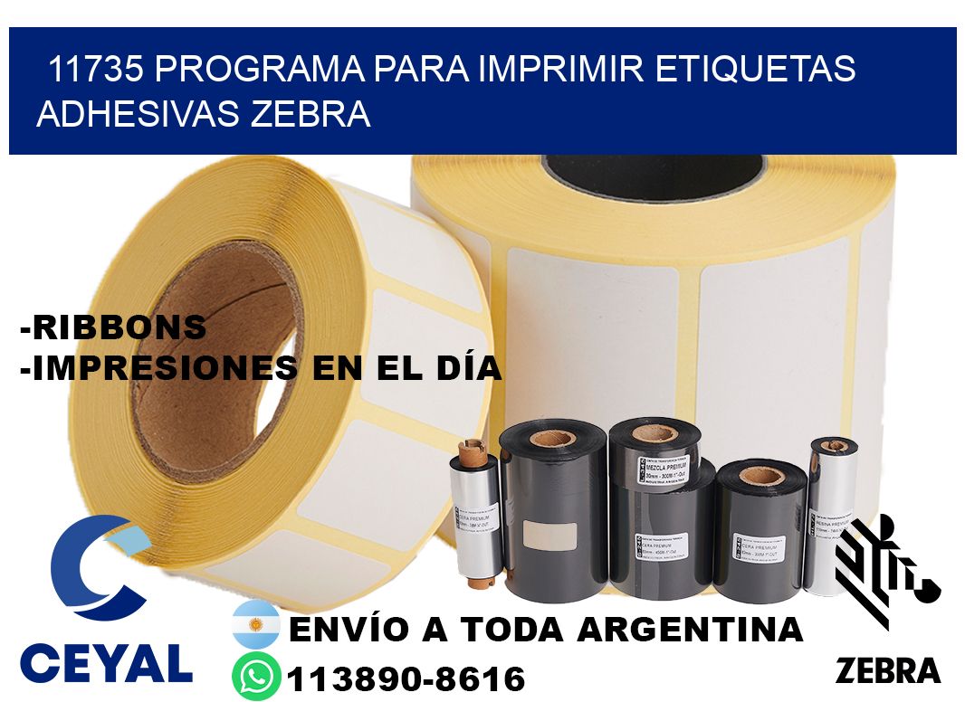 11735 Programa para imprimir etiquetas adhesivas zebra