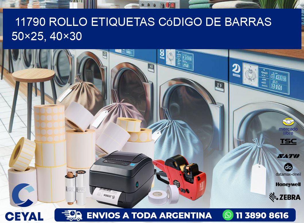 11790 rollo etiquetas código de barras 50×25, 40×30