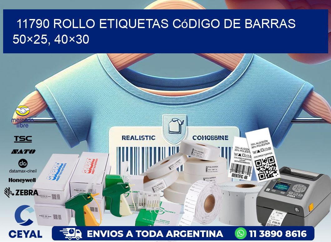 11790 rollo etiquetas código de barras 50×25, 40×30