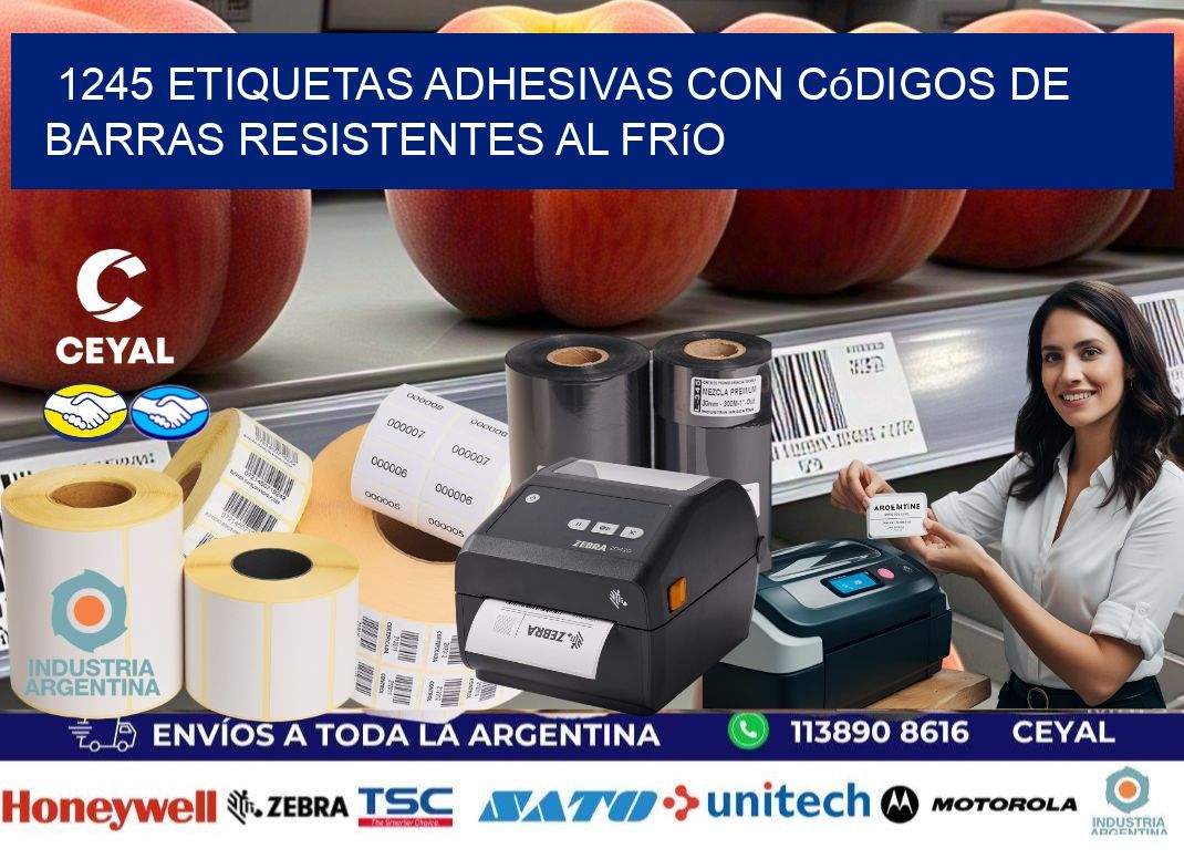 1245 Etiquetas adhesivas con códigos de barras resistentes al frío