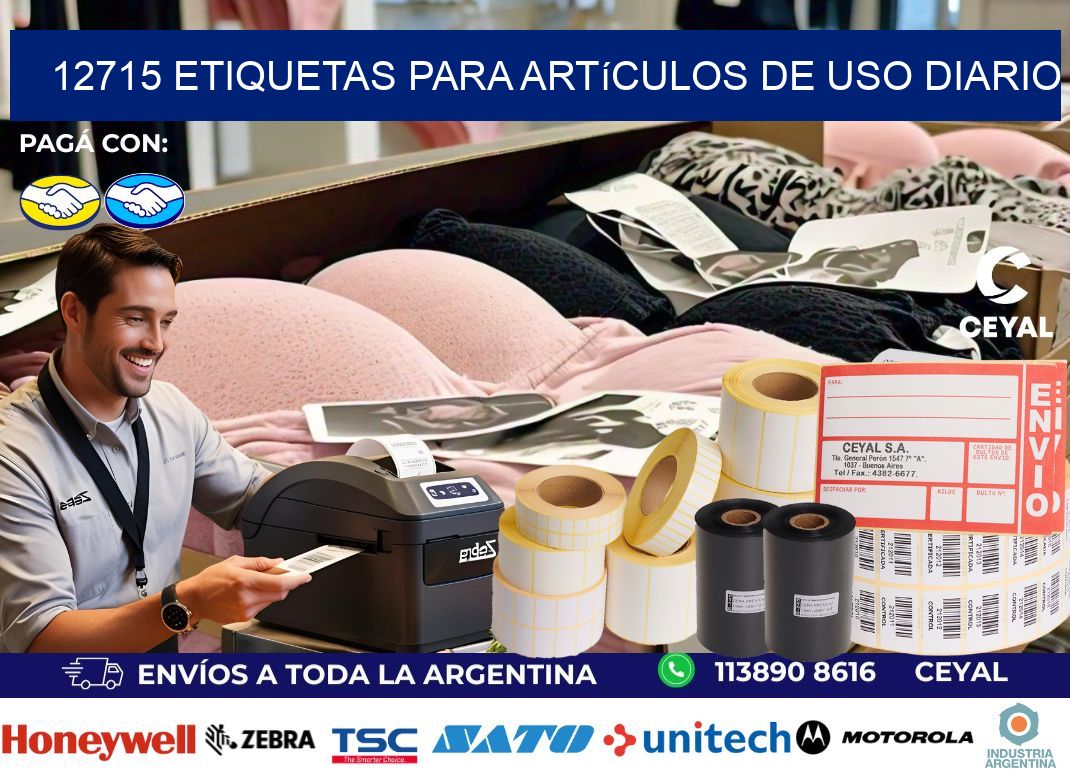 12715 Etiquetas para artículos de uso diario