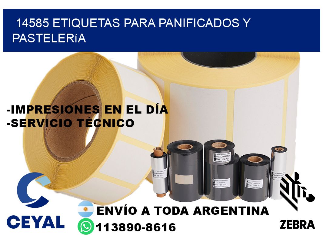 14585 Etiquetas para panificados y pastelería