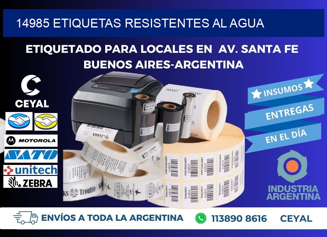 14985 Etiquetas resistentes al agua