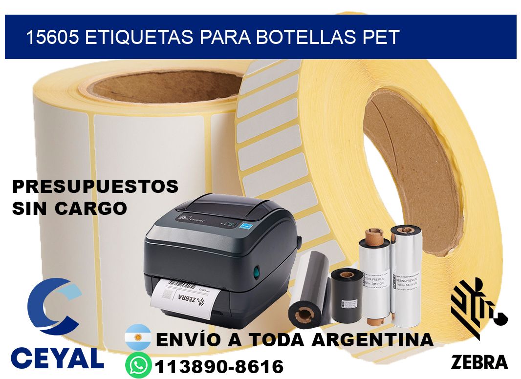 15605 Etiquetas para botellas PET
