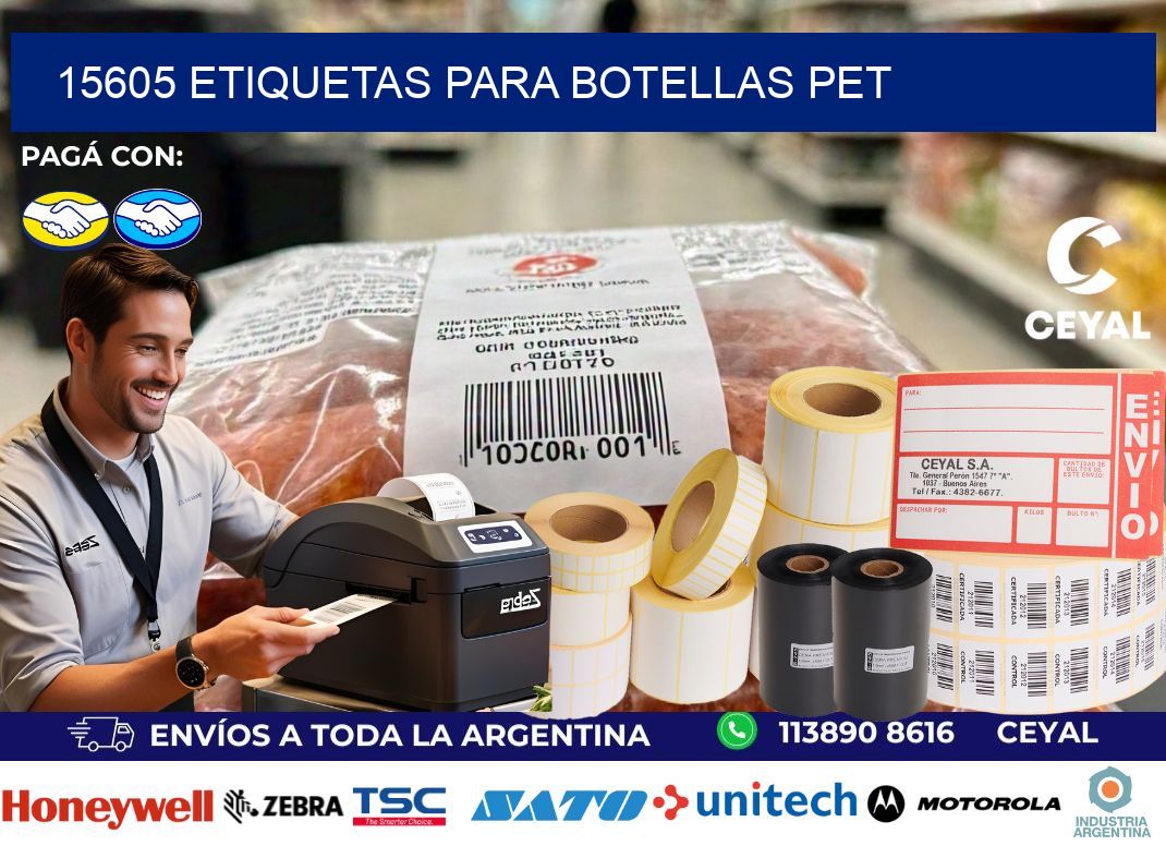 15605 Etiquetas para botellas PET
