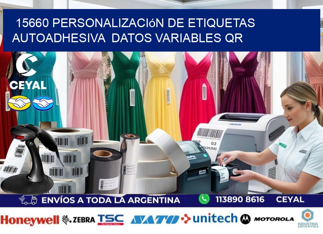 15660 Personalización de etiquetas autoadhesiva  datos variables QR