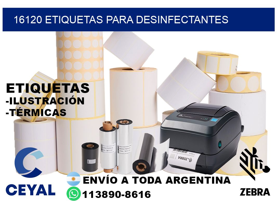 16120 Etiquetas para desinfectantes