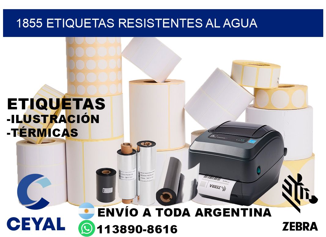 1855 Etiquetas resistentes al agua