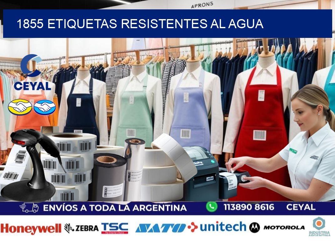1855 Etiquetas resistentes al agua