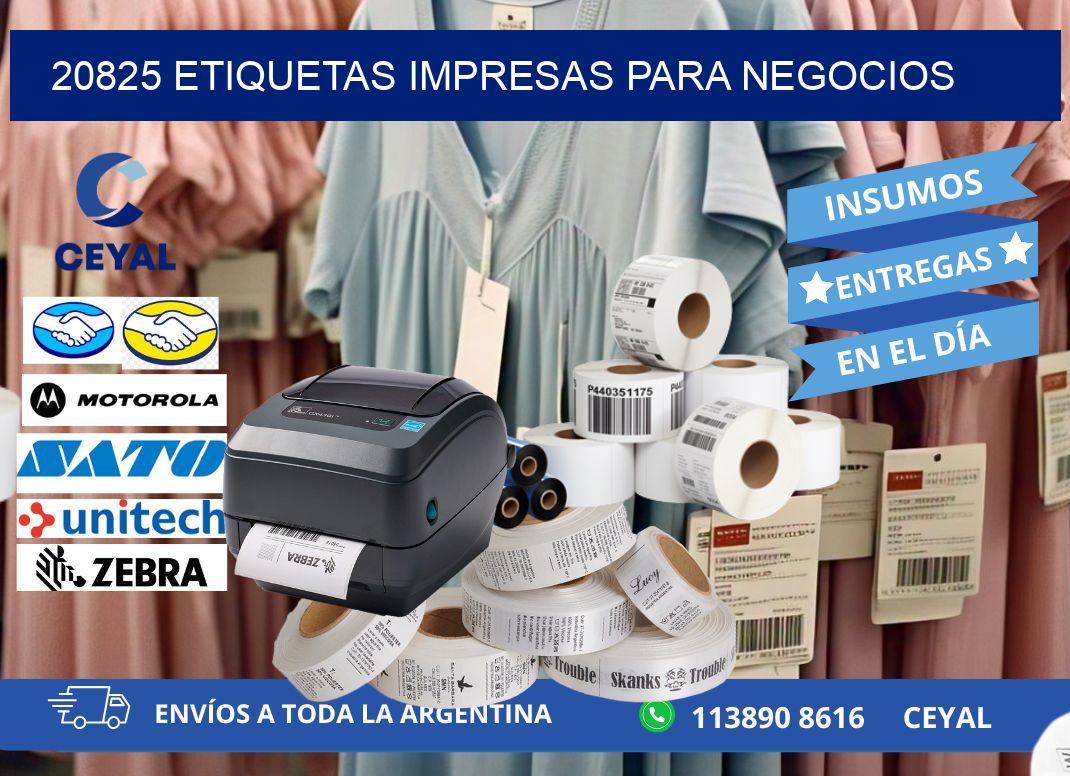 20825 etiquetas impresas para negocios