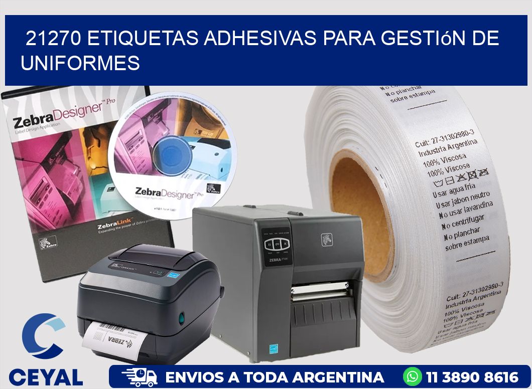 21270 Etiquetas adhesivas para gestión de uniformes