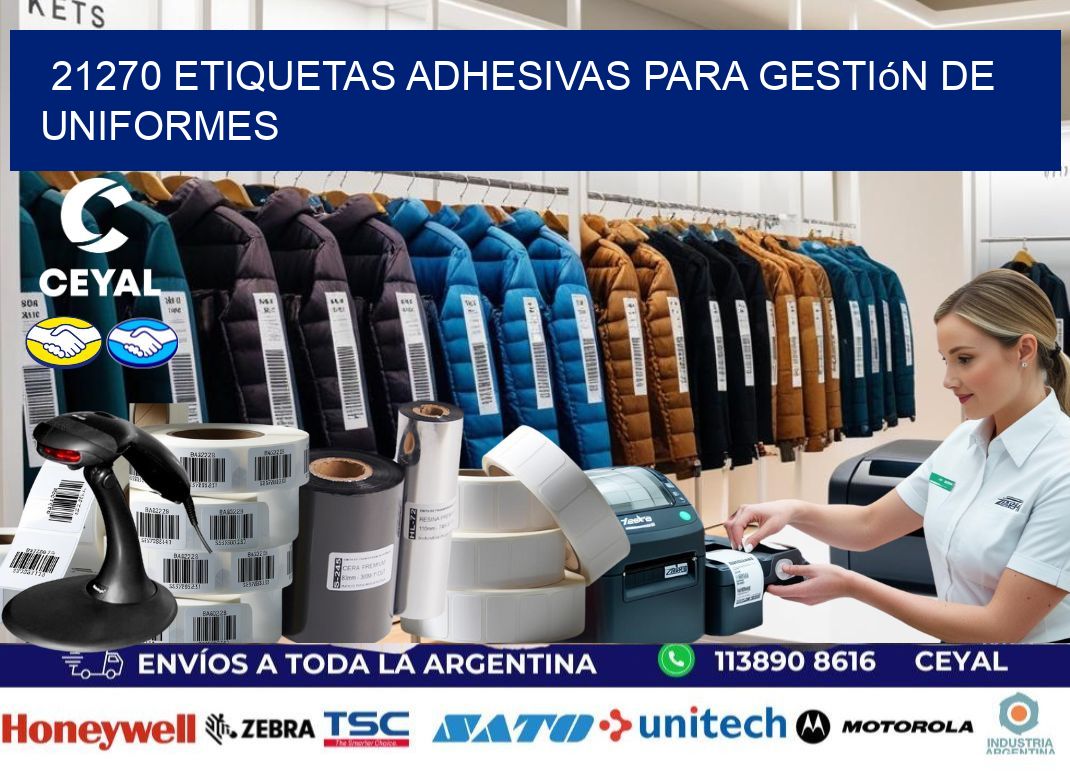 21270 Etiquetas adhesivas para gestión de uniformes