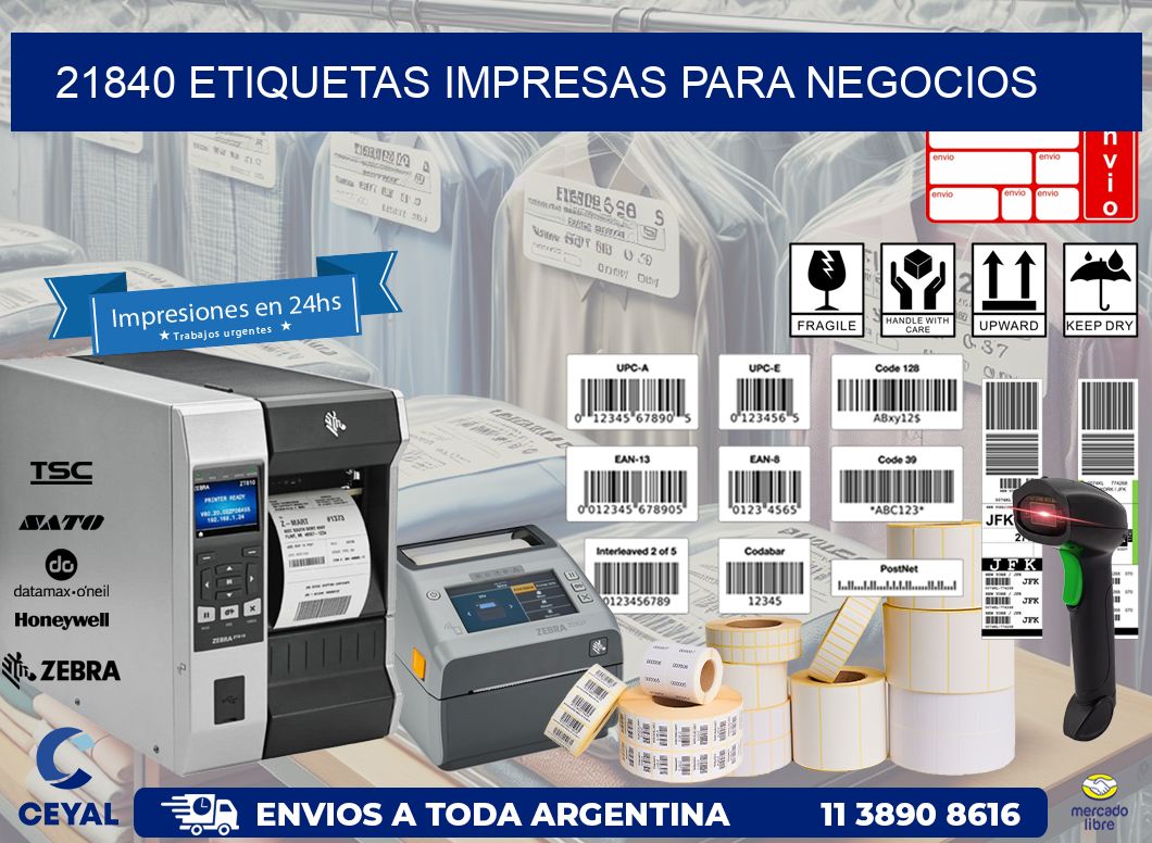 21840 etiquetas impresas para negocios
