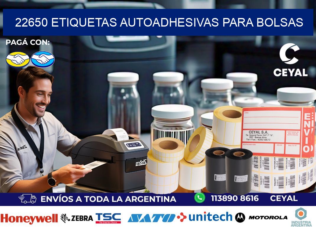 22650 etiquetas autoadhesivas para bolsas