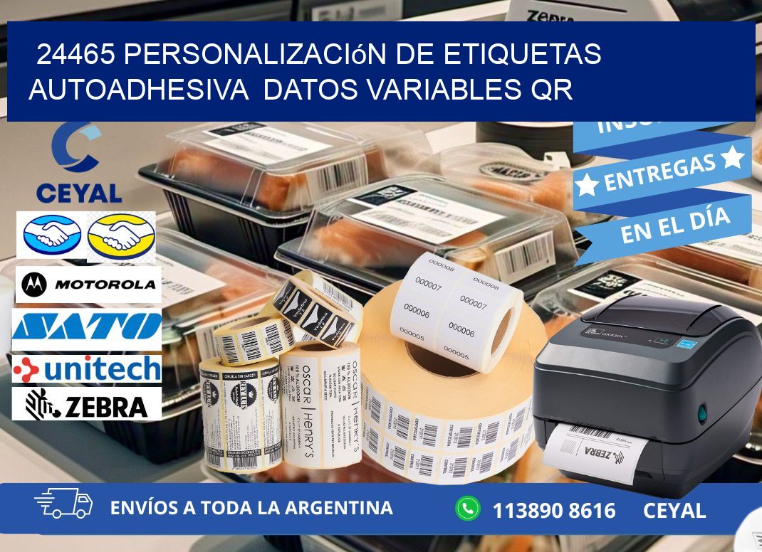 24465 Personalización de etiquetas autoadhesiva  datos variables QR