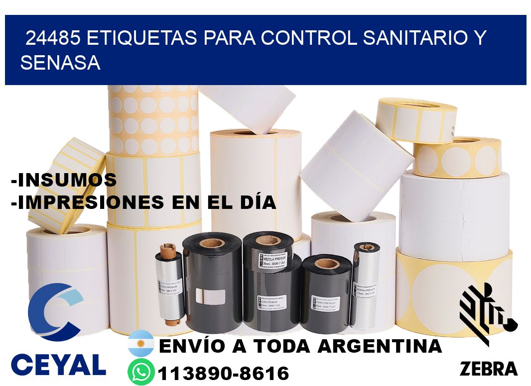 24485 etiquetas para control sanitario y SENASA