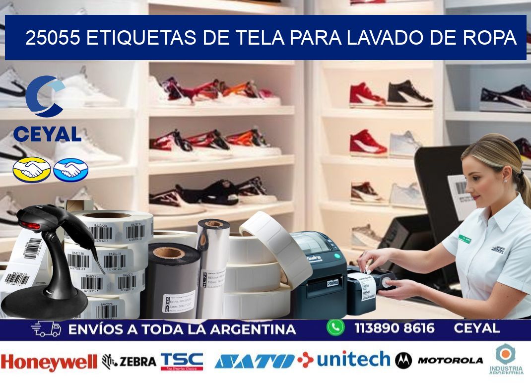 25055 Etiquetas de tela para lavado de ropa