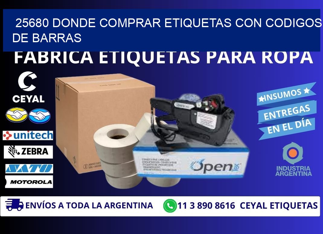 25680 Donde comprar etiquetas con codigos de barras