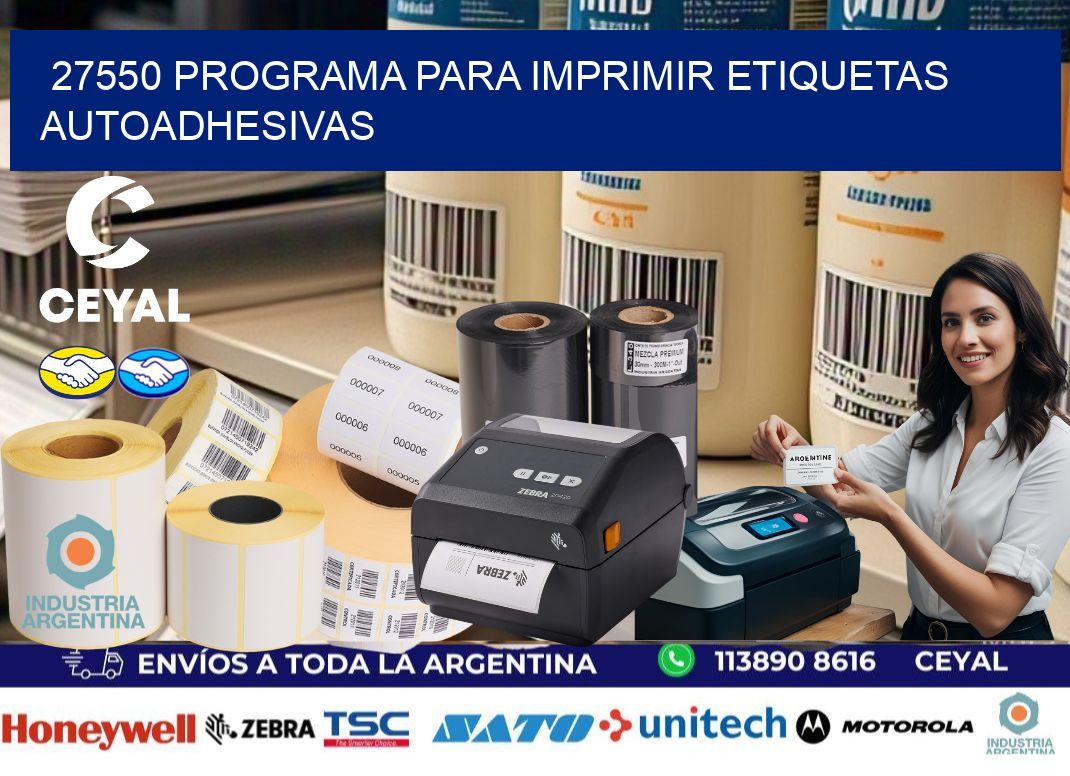 27550 Programa para imprimir etiquetas autoadhesivas