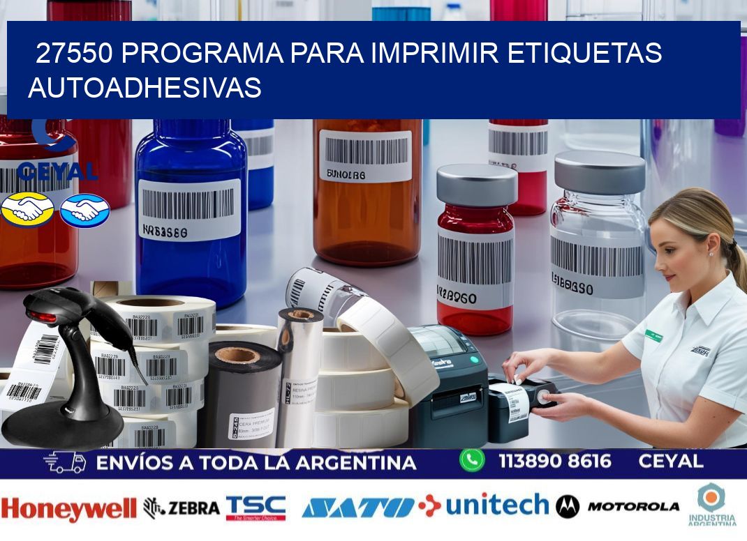 27550 Programa para imprimir etiquetas autoadhesivas