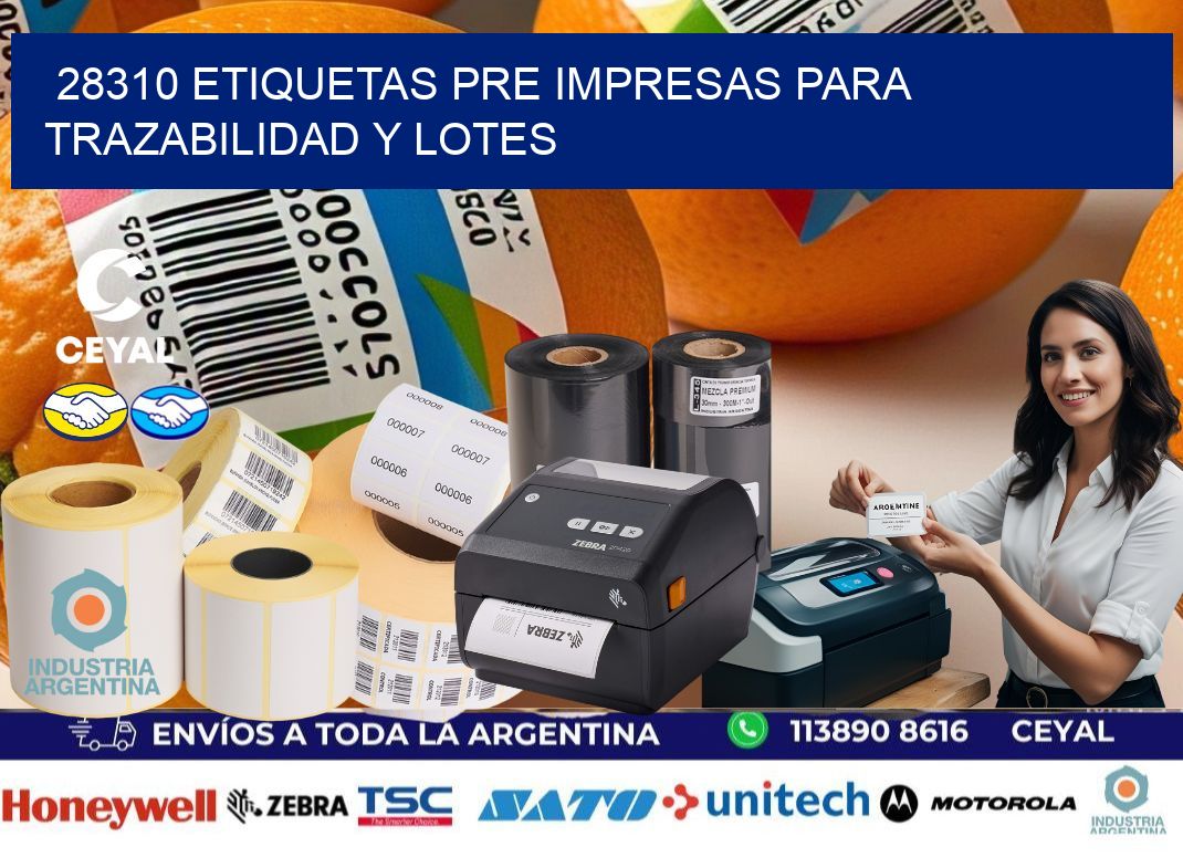 28310 etiquetas pre impresas para trazabilidad y lotes